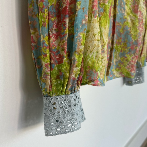 LoveShackFancy Ronalda Blouse in Pastel Fields - Picture 5 of 11